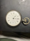 Elgin Pocket Watch 7J  1898 Antique Model 4 Grade 96 Sterling Case Parts/Repair