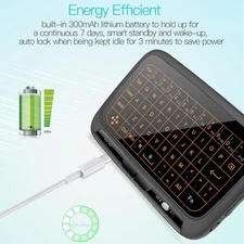 H18+ Touchpad 2.4G USB Air Mouse Sensor Backlit Keyboard Keypad Remote Control