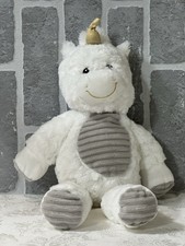 Spark Create Imagine 14 Inch White Unicorn Rattle Plush Soft Clean