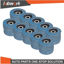 Labwork 100Pcs 4-1/2" × 7/8" 40 Grit Premium Zirconia Flap Disc Sanding Grinding