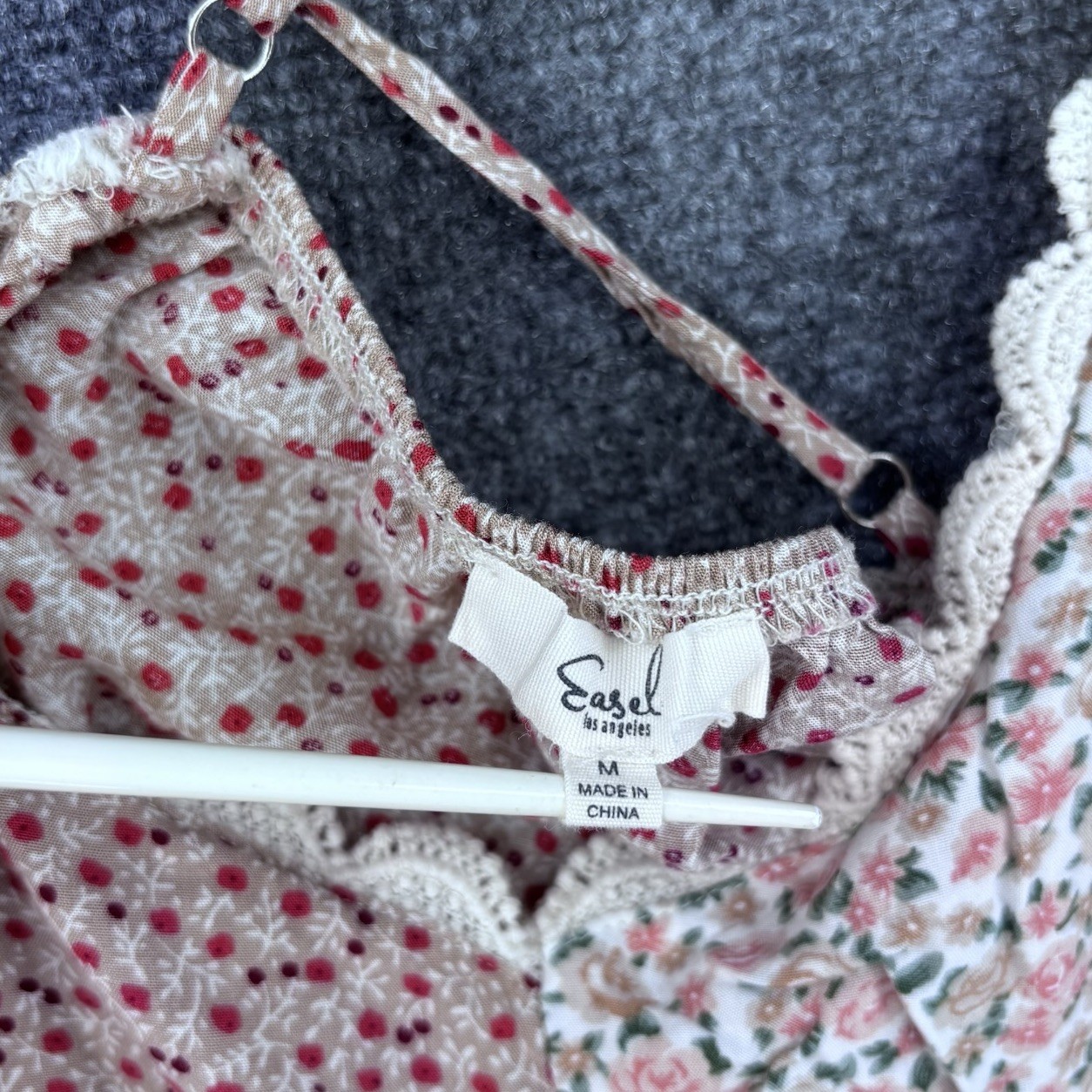 Easel Boho Patchwork Printed Micro Floral Maxi Dr… - image 5