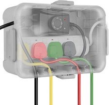 Outdoor Electrical Box with Transparent Lid, Weatherproof Extension Cord Cover