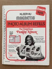 Vintage KLEER-VU Magnetic Photo Album Refills 8 pages sealed / unused