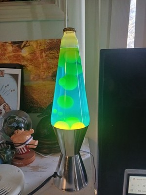 2016 Blue, yellow, green Silver Lava Lamp 14.5