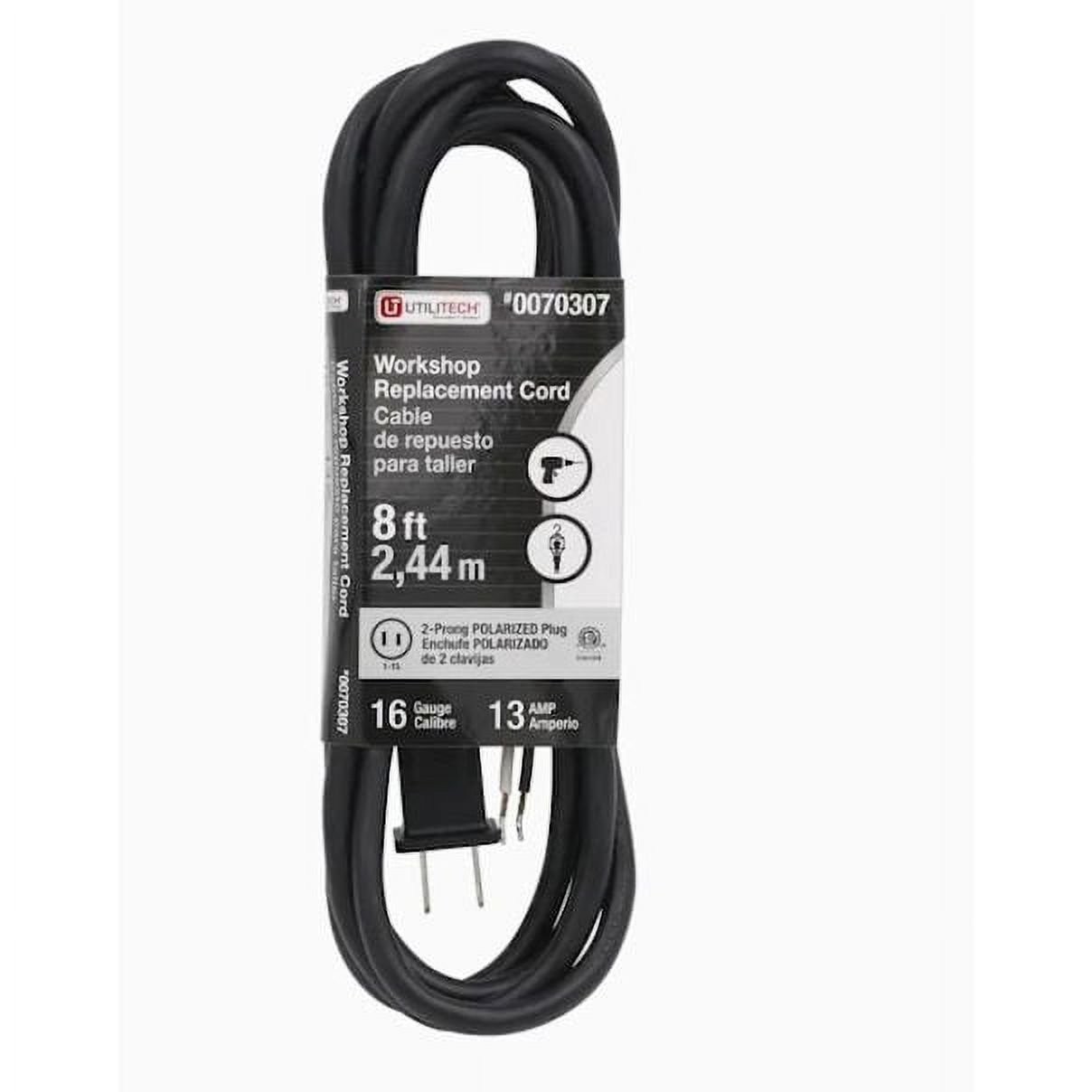 Power Supply Cord 8-ft 2-Prong Black Garbage Disposal Appliance Power Cord 4090₽