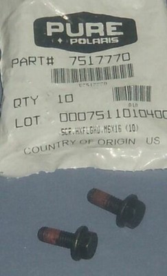 POLARIS New OEM 2011-2021 Slingshot RZR Gem M6 x 16 Hex Screw 7517770 QTY 2