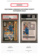 2022 Luminance Kenny Pickett Gold Auto /50 PSA 10 GEM MINT Auto 10 Pop 1 RC