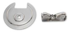 Scott Drake C8TZ-1424-62-SK Spare Tire Retainer Plate & Wing Nut Stainless Steel