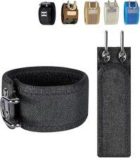 2Pcs Tactical Metal Hook Elastic Belt Unisex Buckle-Free Invisible Waist Closure