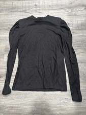 Women  s Black Long Sleeve Shirt Size Medium