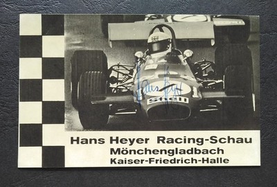 17055 Hans Heyer Motorsport Autogramm auf Bild Foto