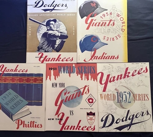 1950's World Series Programs Opie Limited Edition Reprints (1950-1954, 5 total)
