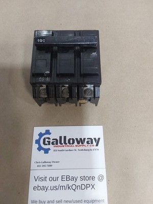 GENERAL ELECTRIC THQL 60 Amp 3 Pole Circuit Breaker 240V BOLT ON THQL32060 USED,