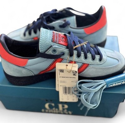 Adidas SPZL x C.P. Company Manchester IH3312   Light Blue/Red   Size 5.5   NEW
