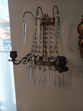 empire Wandl&uuml;ster lampe glasbehang 2 Messing Bronze kerzenh  frei haus geliefert
