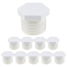 Coshar 10Pcs RV Hot Water Heater Drain Plug 3/4 Inch NPT Male Inch, White