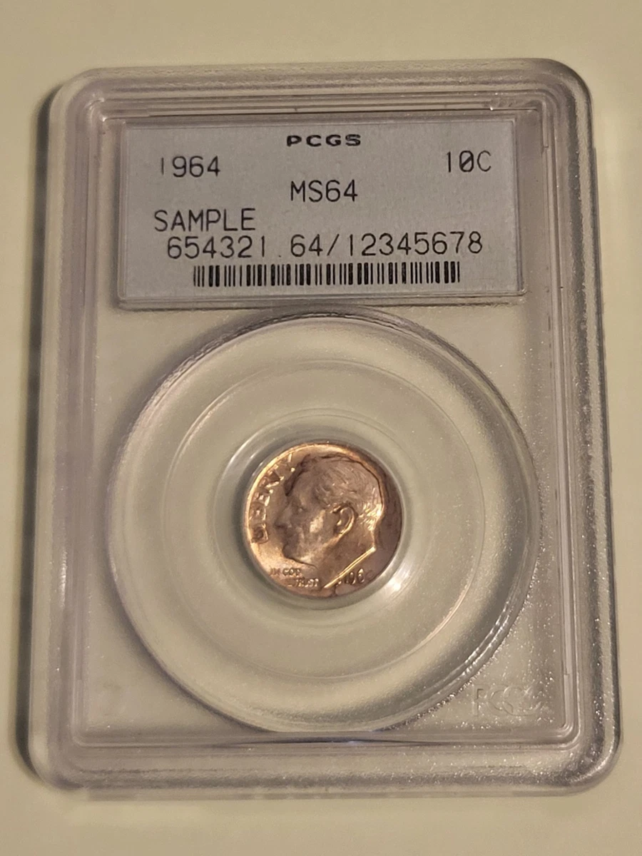 25+ MS 64 Graded 1964 Roosevelt Dimes (1946-Now) for sale