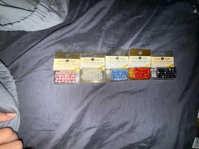 mill hill glass pebble beads 30 count 5.5mm size 3
