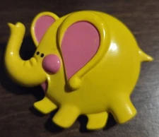 Avon Pin Pals Elfie Elephant Yellow Brooch Vintage 1973 *No Fragrance*