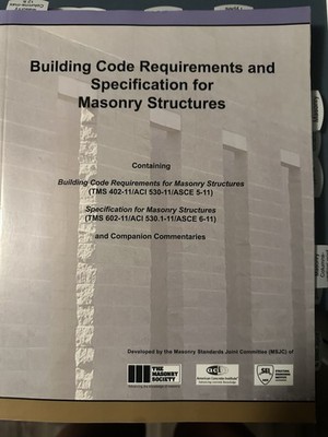 Building Code Requirements and Specification for Masonry Structures