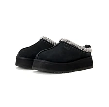NEW 100% Authentic UGG Women's Tazz II Braid Platform Slippers  Shoes Black