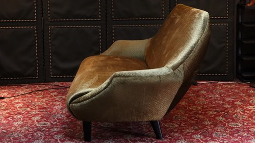 George Smith Club 3 Seater Sofa Footstool Designers Guild Olive Green Rrp£14,000 - Picture 6 of 24