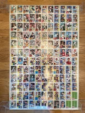1984 Topps Baseball Uncut Sheet N. Ryan Ripken League Leaders (132 Cards) *US76
