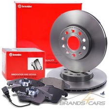 BREMBO BREMSSCHEIBEN+BELÄGE VORNE FÜR AUDI A3 SEAT LEON SKODA YETI VW TOURAN 1T