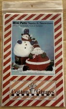 Cotton Ginneys Mini Puffs Santa & Snowman Christmas Craft Decor Pattern Uncut