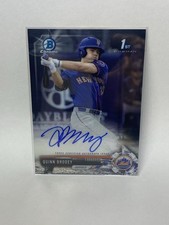 2017 Topps Bowman Draft Chrome Autograph Rookie Quinn Brodey #CDA-QB Mets MLB