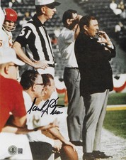 Hank Stram Signed 8x10 Photo Autographed BAS Kansas City Chiefs Super Bowl