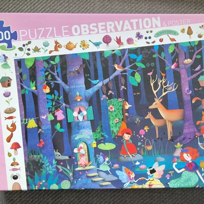 Djeco Observation Enchanted Forest 100pc Jigsaw Puzzle & Poster DJ07504 Age 5+ - Image 1 of 3
