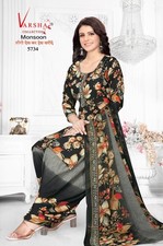 Crepe Pakistan Punjabi Synthetic Designer Readymade Salwar Kameez Indian Suit