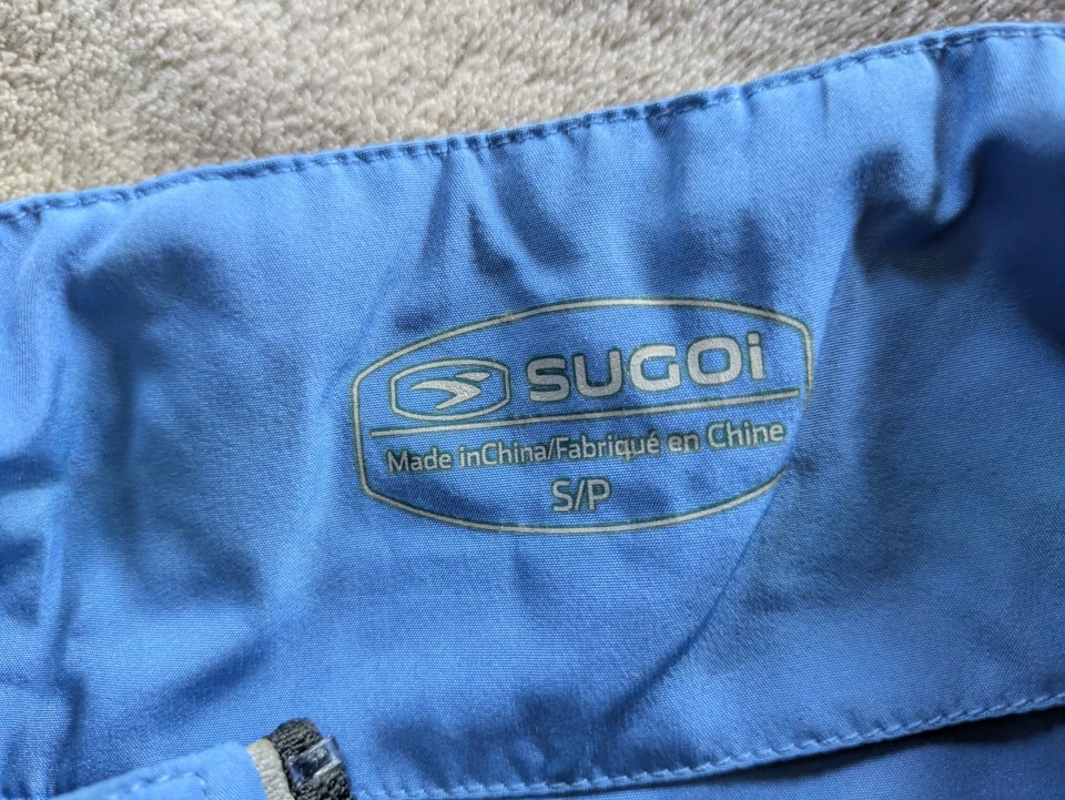 SUGOI Windbreaker Cycling Vest Small Light Blue Gray Black - Image 3 of 4