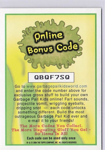 2004 Topps Garbage Pail Kids All-New Series 2 #F5a Slobby Robbie Foil-Stickers - Picture 2 of 2