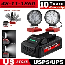 For Milwaukee For M18 18V 3500mah Lithium Battery/LED Work light 48-11-1880