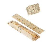 24 Pack Baguette Bread Fresh Kraft Paper Bag, Bread Loaf Packing Bags with Fr...