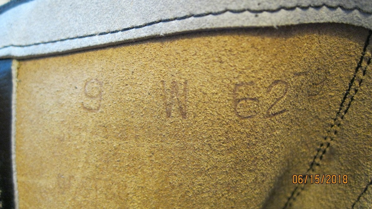 US Vietnam M1962 Black Leather McNamara Boots 9 Wide Dated