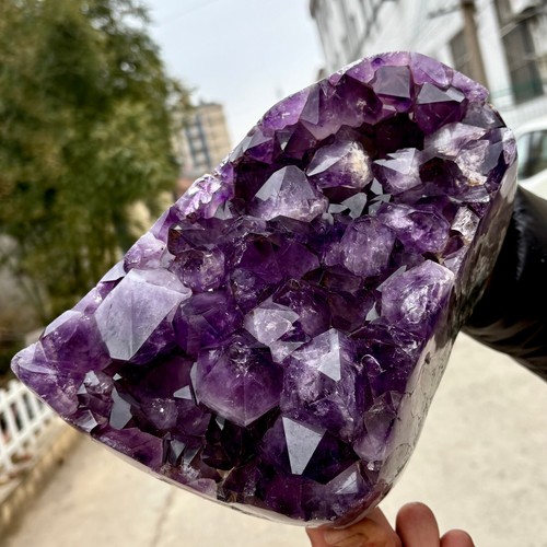 14LB Natural Amethyst cluster quartz crystal Raw specimen Healing - Picture 13 of 14