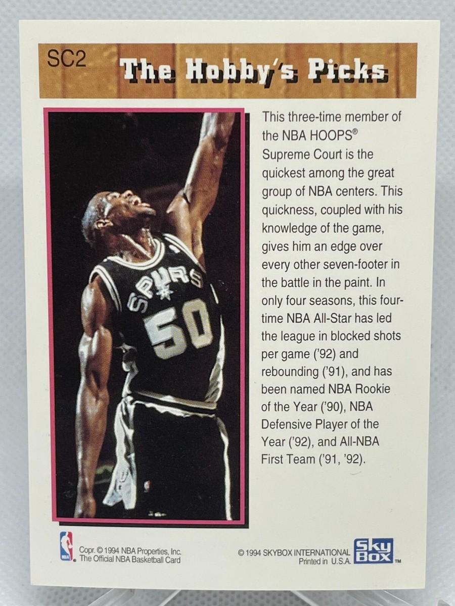 David Robinson 1993-94 NBA Hoops Supreme Court #SC2 Insert | eBay