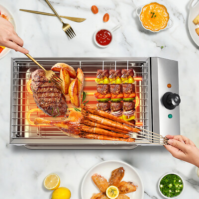 Electric 1800W Griddle Flat Top Grill Hot Plate BBQ Countertop Commercial  Grills