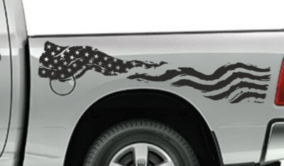 Aufkleber SET AUTO CAR Style TATTOO Dekor Streifen Pick UP Amerika Flagge  138
