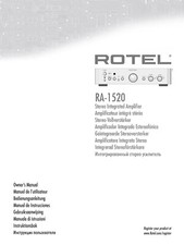 Manuale di istruzioni Operating Instructions per Rotel RA-1520 