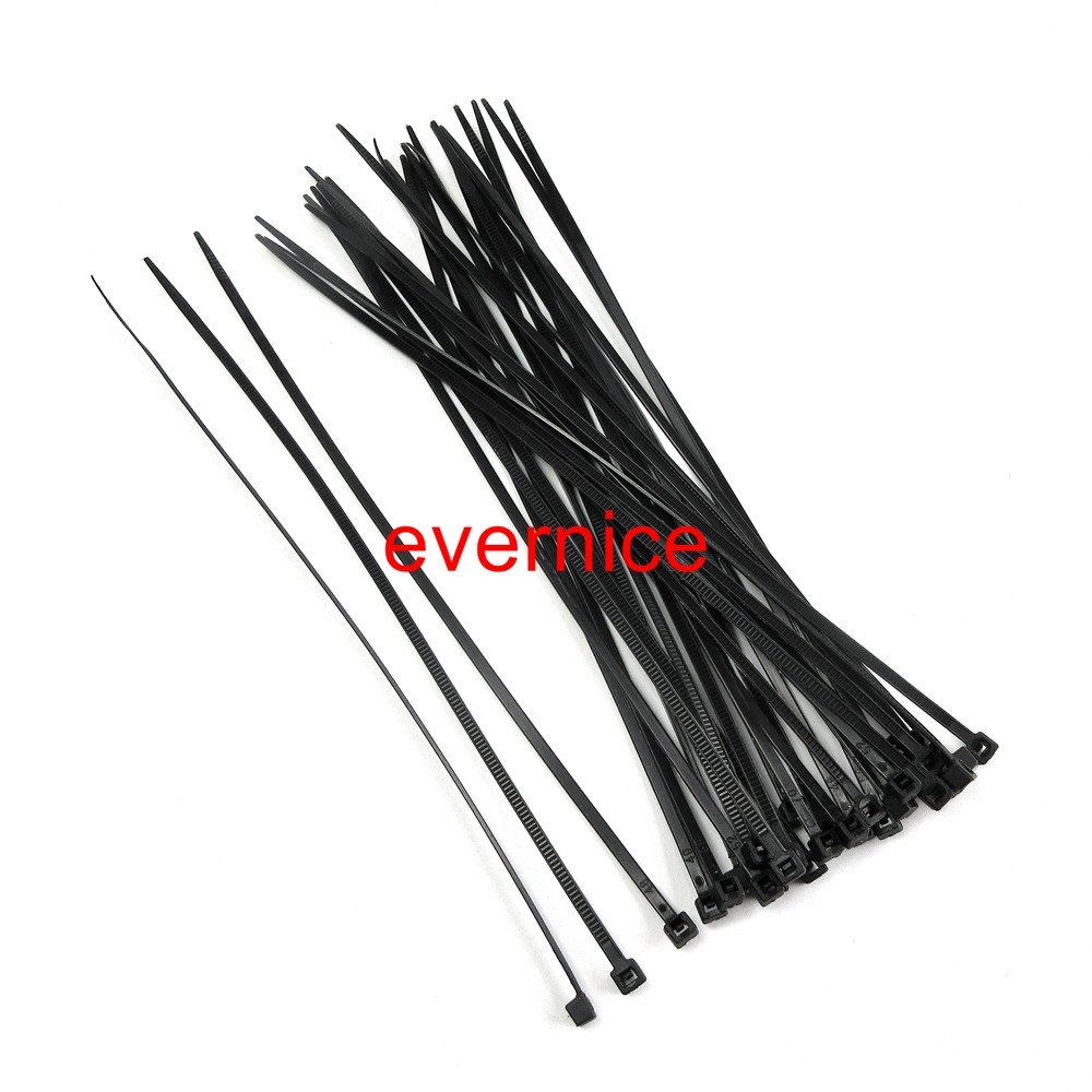 300 Pcs 200Mm Nylon Reusable Adjustable Snap Tie Lock Pin Security Loop Plastic