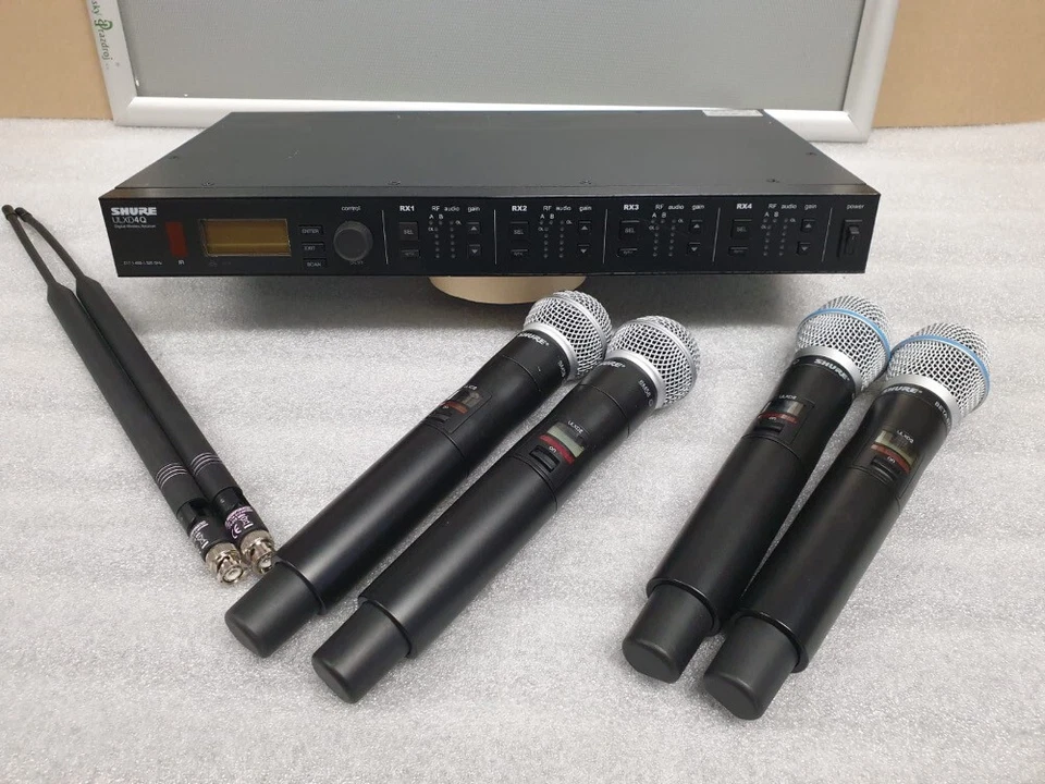 Shure ULXD4Q 4 FACH FUNKSTRECKE 4 x ULXD2 Handheld SM58 & Beta87a 1492-1525Ghz - Bild 3 von 4