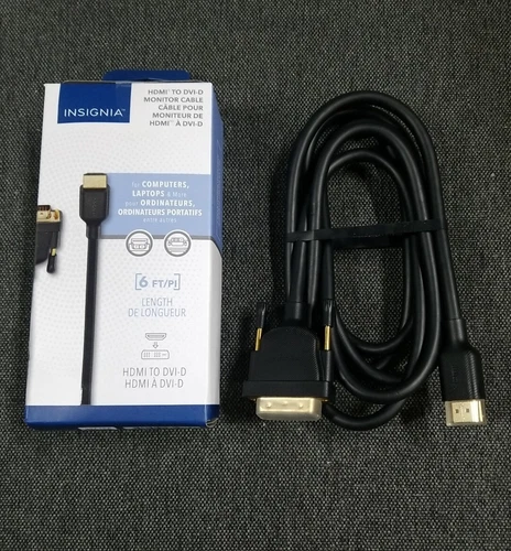 Insignia 1.8m (6 ft.) HDMI to DVI Cable Male DVI-D for Monitor