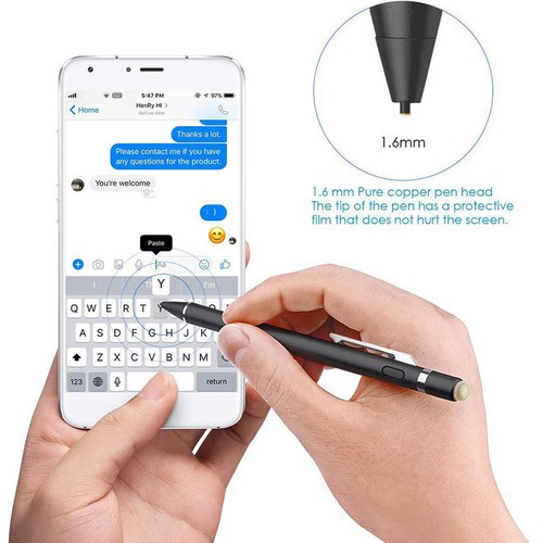 Tocuh Screen Stylus Capacitive Writing Drawing Pen Black for Tablet Smart Phone - Picture 3 of 12