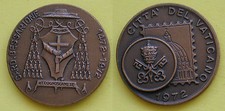 MEDAGLIA GETTONE TOKEN - CITTA' DEL VATICANO 1972 CARDINALE BESSARIONE
