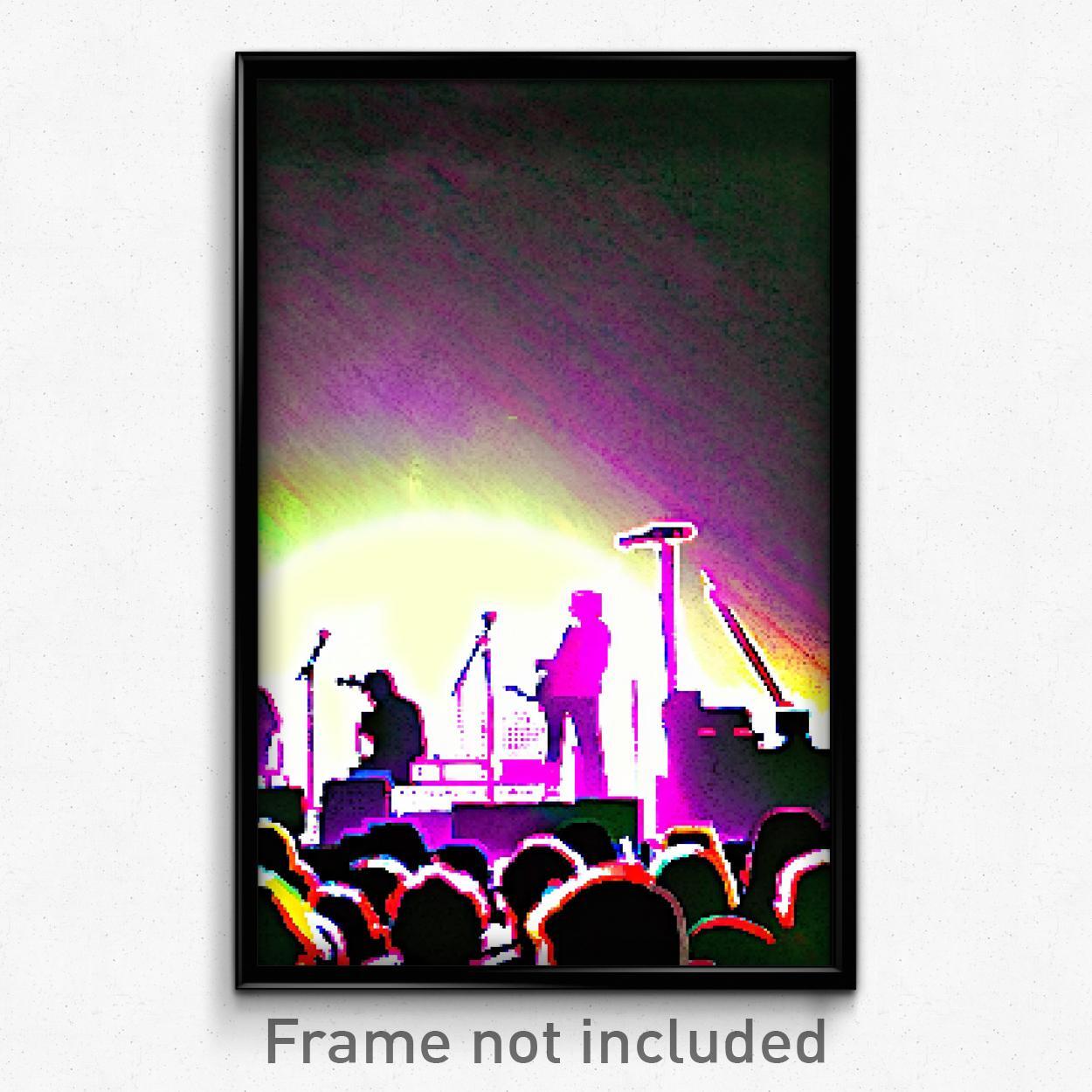 Pixel Art Poster - Tidy Concert (8 Bit Psychedelic Trippy Video Game Print)