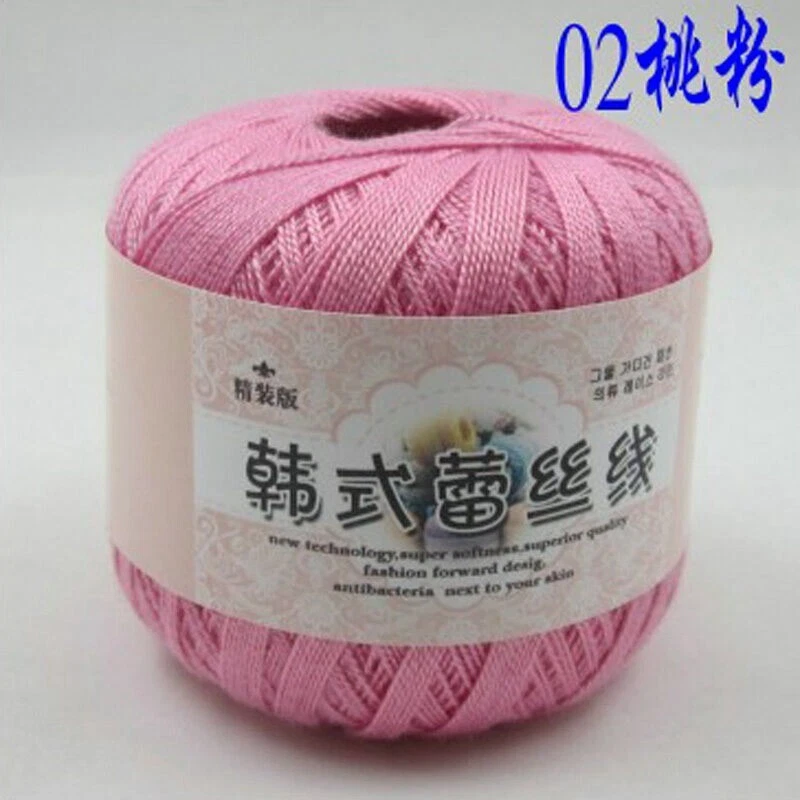 50grX1Bola Encaje Crochet Hilo Lino Algodón Puro Tejido a Mano Bordado Foto 4 de 4